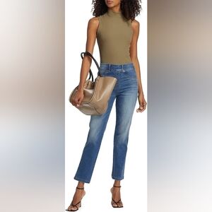 Spanx Women's Blue Ankle Straight Leg Jeans Petite Medium